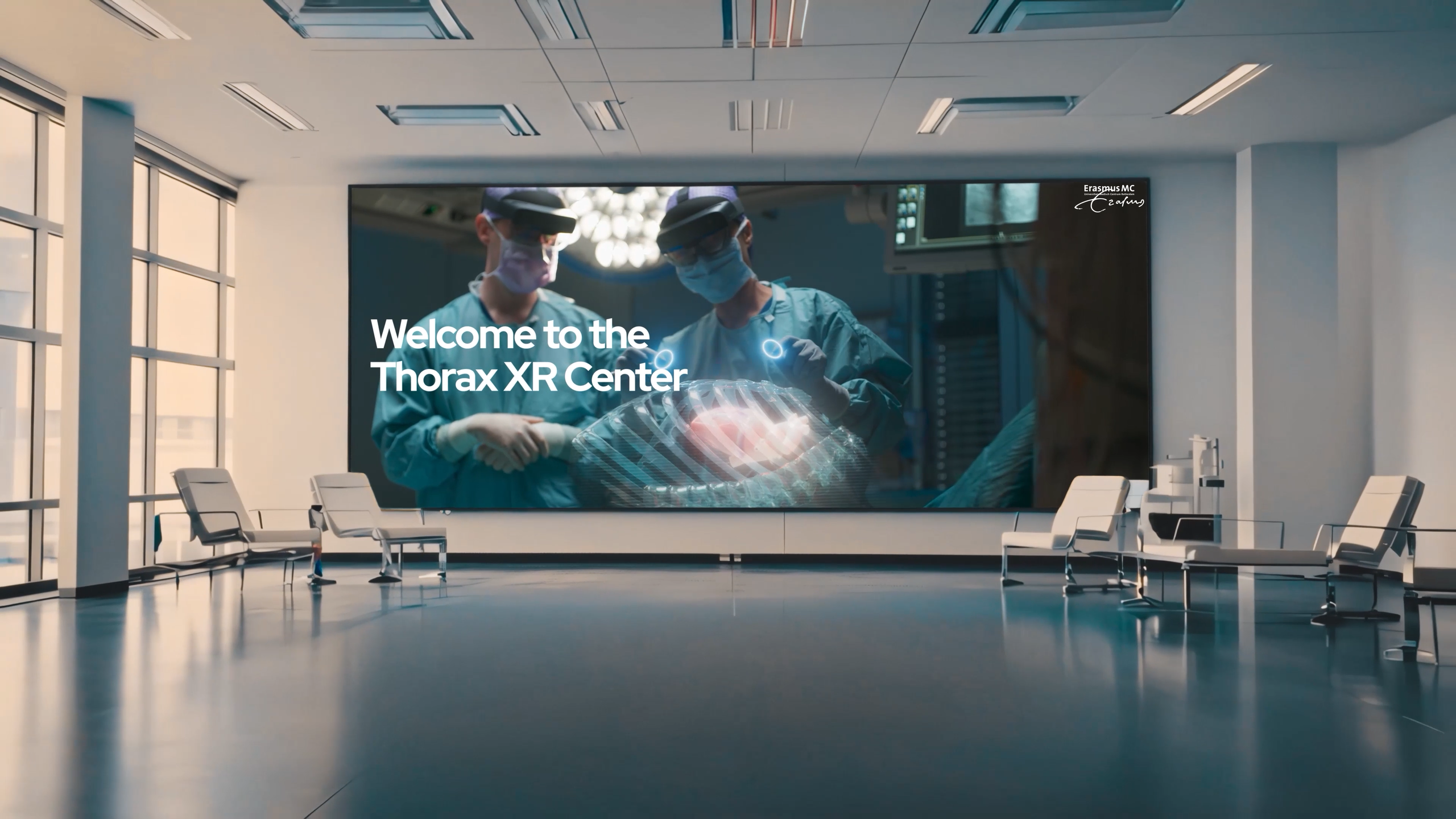 Thorax XR Center wall projection in light space
