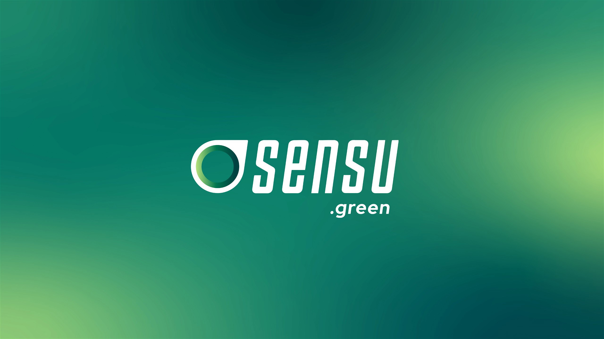 The Sensu.green logo shown on a green gradient background